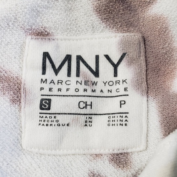 MNY Marc New York Performance Hoodie Women's Small White Pink Gray Tie Dye - Picture 5 of 8